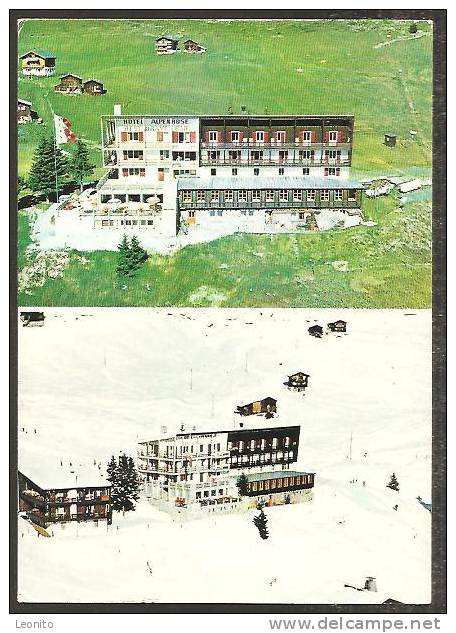 Hotel Alpenrose Riederalp 2-Bilder-Karte Sommer Und Winter - Riederalp