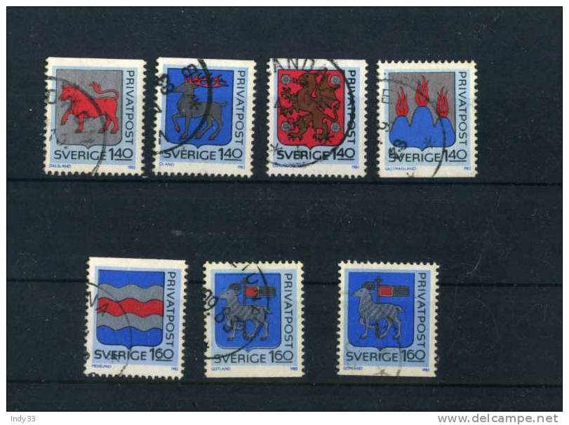 - SUEDE . TIMBRES DE 1981/2/3 . OBLITERES - Used Stamps
