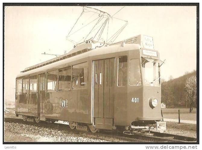 Pratteln Tram BVB-Motorwagen Basler Verkehrsbetriebe Im April 1948 Reproduktion - Pratteln