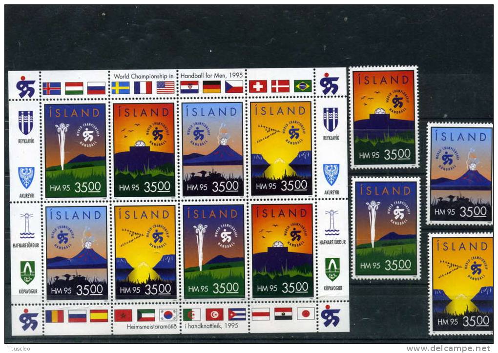 ISLANDE 773/776** + F773 Championnats Dumonde De Handball - Unused Stamps