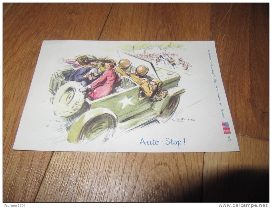 Carte Collection Welcome Les Americains En France N° 3 "auto Stop" - Guerre 1939-45