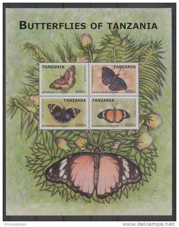 Tanzania (2009) Yv. Bf. 561  /   Butterflies - Borboletas - Butterfly - Papillons - Mariposas - Papillons