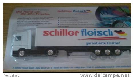 Schiller Fleisch (slaughterer), Truck, City Hof, Bavaria, Germany - LKW