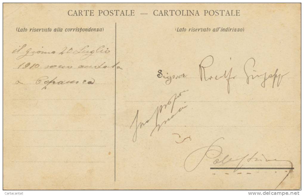 CAPRANICA PRENESTINA. CAMPANILE IN PIETRA. CARTOLINA DEL 1910 - Altri & Non Classificati