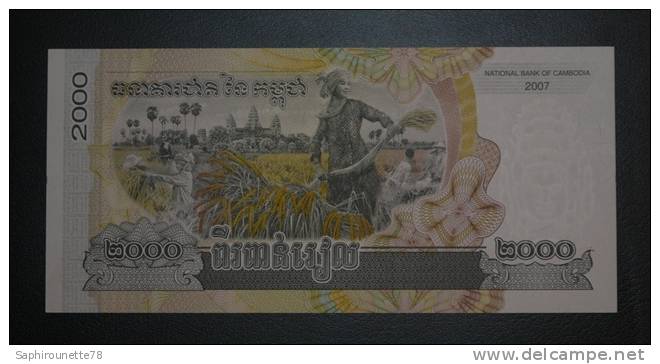 CAMBODGE - Billet De 2000 Riels - 2007 - N°6218816 - Cambodia