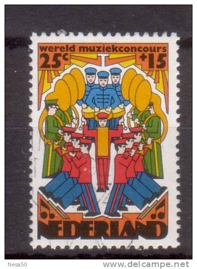 Nederland 1974 Nr 1046 Wereldmuziekconcours Kerkrade Muziek, Trompet, Trommels - Usati