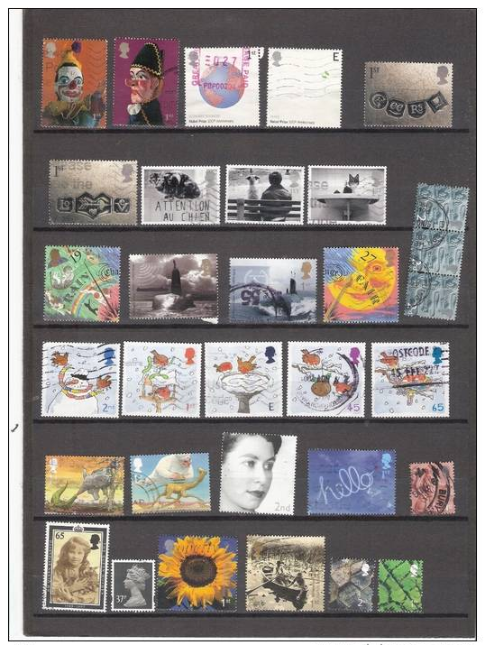 GB   SUPERBE LOT N° 3     DE   32  TIMBRES OBLITERES   DES ANNEES 2000 AVEC UNE SERIE COMPLETE    VOIR SCAN - Collections