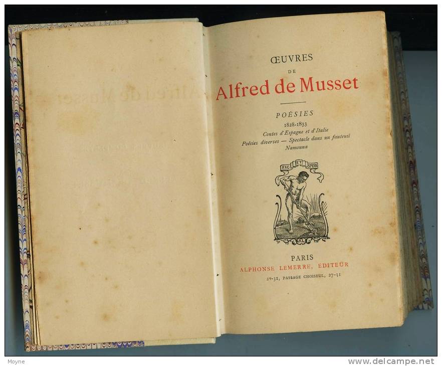 POESIES  1828 - 1833  - Alfred De MUSSET  -   Contes D´Espagne Et D´Italie. Spectacle Dans Un Fauteuil. Namouna. - Auteurs Français