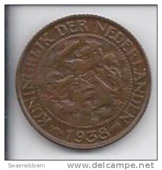 Munten - Nederland - 1 Cent Van 1938 - Koningrijk Der Nederlanden. - Netherlands. Coins Pay-Bas. Hollande. Wilhelmina. - 1 Cent
