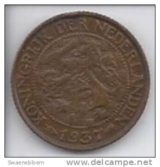 Munten - Nederland - 1 Cent Van 1937 - Koningrijk Der Nederlanden. - Netherlands. Coins Pay-Bas. Hollande. Wilhelmina. - 1 Cent