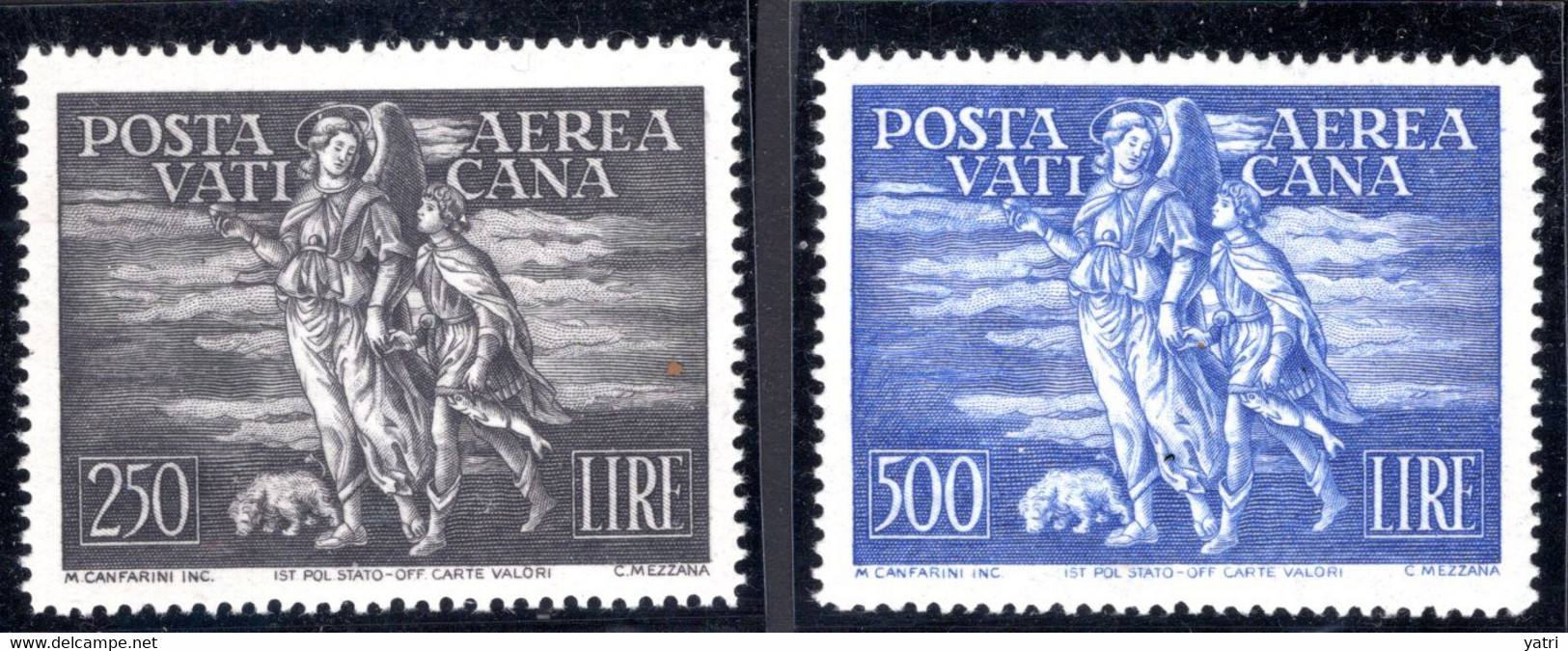 Vaticano - 1948 - Arcangelo E Tobiolo Sass. A16-A17 ** - Luftpost
