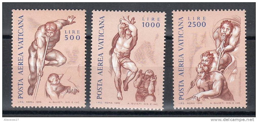 Vaticano / Vatican City 1976--Giudizio Universale --Posta Aerea Air Mail --  Complete  ** MNH / VF - Luftpost