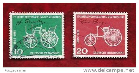 GERMANY 1961 Cancelled Stamp(s) Automobiles 363-364 - Used Stamps