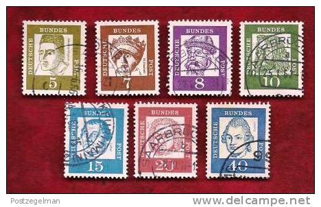 GERMANY 1961 Cancelled Stamp(s) Definitives 347x-355x - Used Stamps