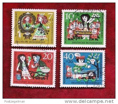 GERMANY 1962 Cancelled Stamp(s) Youth Fairy Tales Grimm 385-388 - Used Stamps