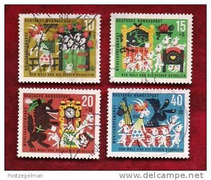 GERMANY 1963 Cancelled Stamp(s) Youth Welfare Fairy Tales Grimm 408-411 - Used Stamps