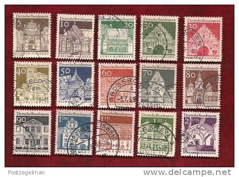 GERMANY 1966 Cancelled Stamp(s)  Definitives Architectural 489-503 - Used Stamps