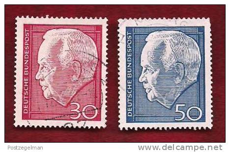 GERMANY 1967 Cancelled Stamp(s)  Heinrich Luebke 542-543 - Used Stamps