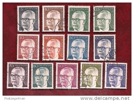 GERMANY 1970  Cancelled Stamp(s)  Definitives 635-645 - Used Stamps