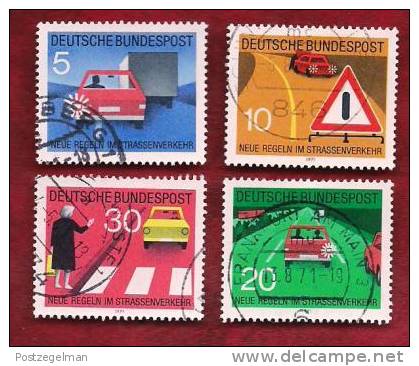 GERMANY 1971  Cancelled Stamp(s)  New Traffic Rules 670-673 - Used Stamps