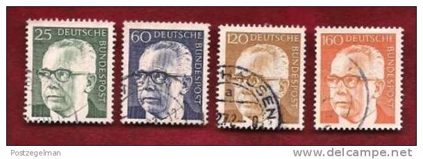 GERMANY 1971  Cancelled Stamp(s)  Definitives Heinemann 689-692 - Used Stamps