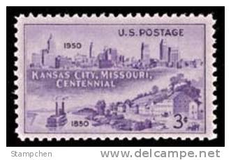 1950 USA Kansas City, MO Stamp Sc#994 Ship Building House - Ongebruikt