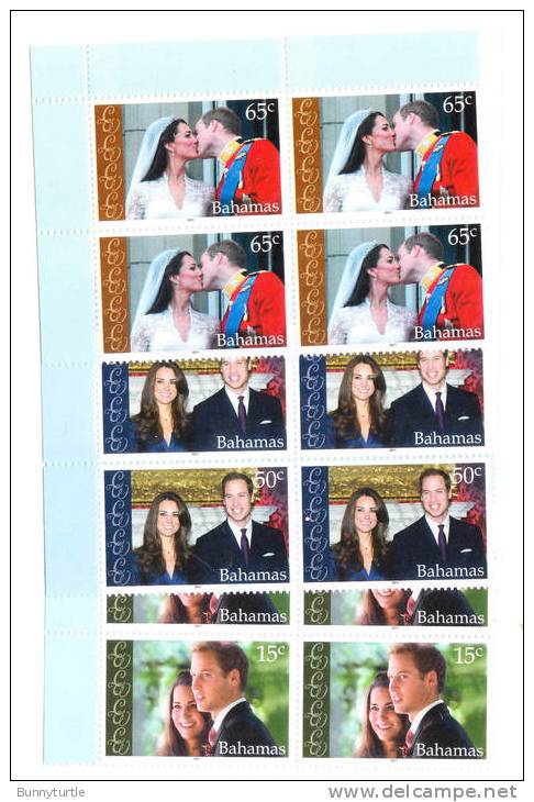 Bahamas 2011 Royal Wedding Blk Of 4 MNH - Bahamas (1973-...)