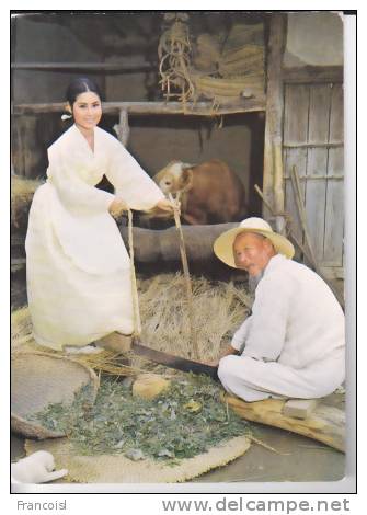 Fermiers Au Travail. Hacher Du Thé. - Chine