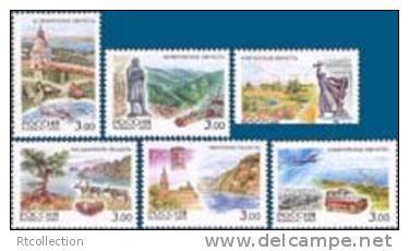 Russia 2003 Russian Regions Region Lanscape European Geography Places Nature View Lake Sea MNH Ru 822-827 - Unused Stamps