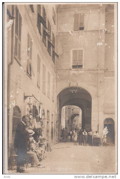 ALASSIO SAVONA  VIA DI LAIGUEGLIA VG 1930 AUTENTIQUE ORIGINALE D´EPOCA 100% - Savona