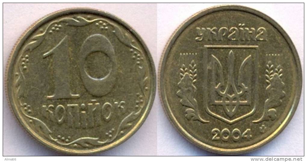 Ukraine 10 Kopiyok 2004 XF KM# 1.1b - Ucrania