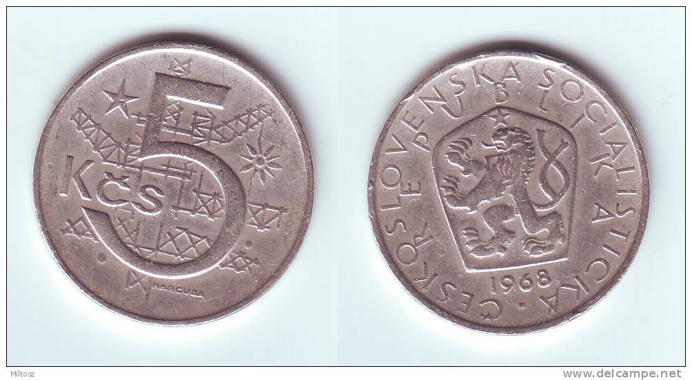 Czechoslovakia 5 Koruny 1968 - Tschechoslowakei