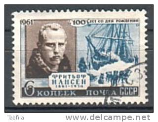 RUSSIA / RUSSIE - 1961 - 100ans De La Naissanse De L´explorateur Norvegien Friteuf Nansen - 1v - Obl. - Erforscher