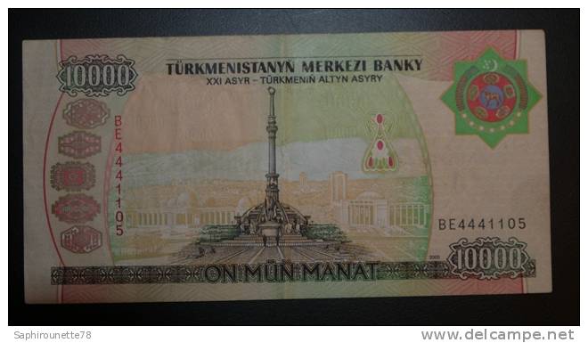 TURQUIE - Billet De 10.000 Manat  – 2003 - N° BE4441105 - Turkmenistan