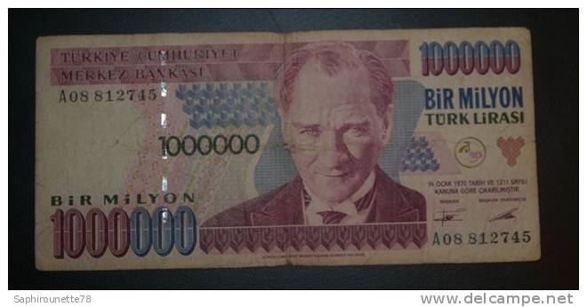 TURQUIE - Billet De 1.000.000 - 1970 - N°A08812745 - Turchia