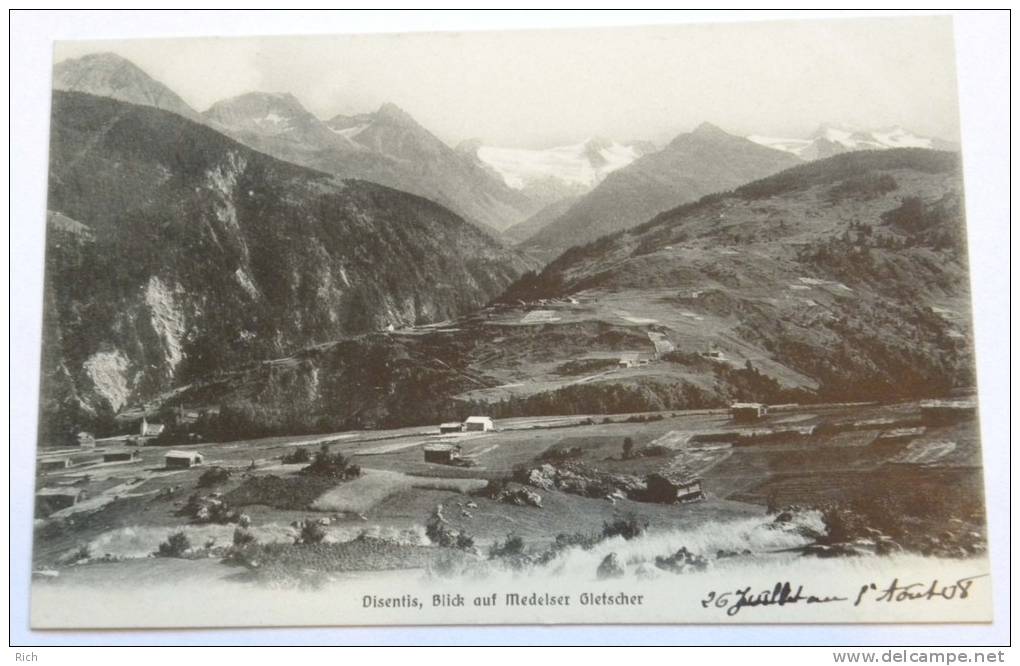 CPA Italie -  Disentis,  Blick Auf  Medelser Gletscher - Altri & Non Classificati