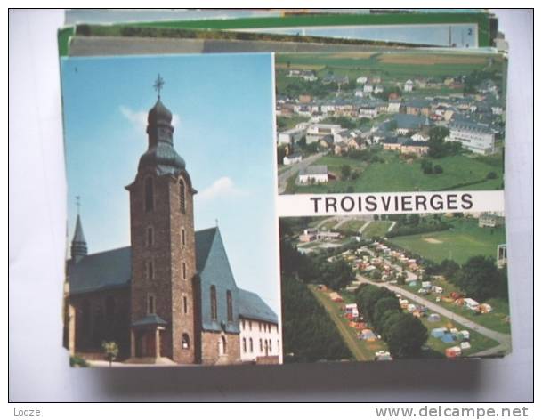 Luxemburg Luxembourg Troisvierges Panorama With Church - Troisvièrges