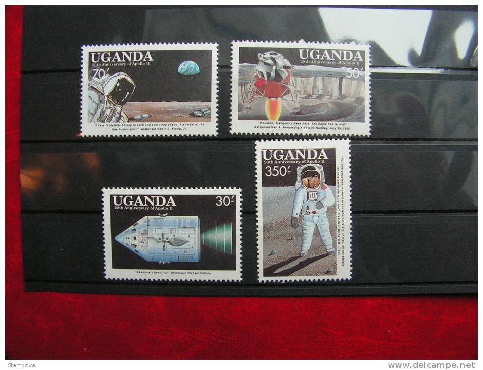 == Uganda, Mondlandung , Roket , Space  Apollo    ** MNH - Uganda (1962-...)