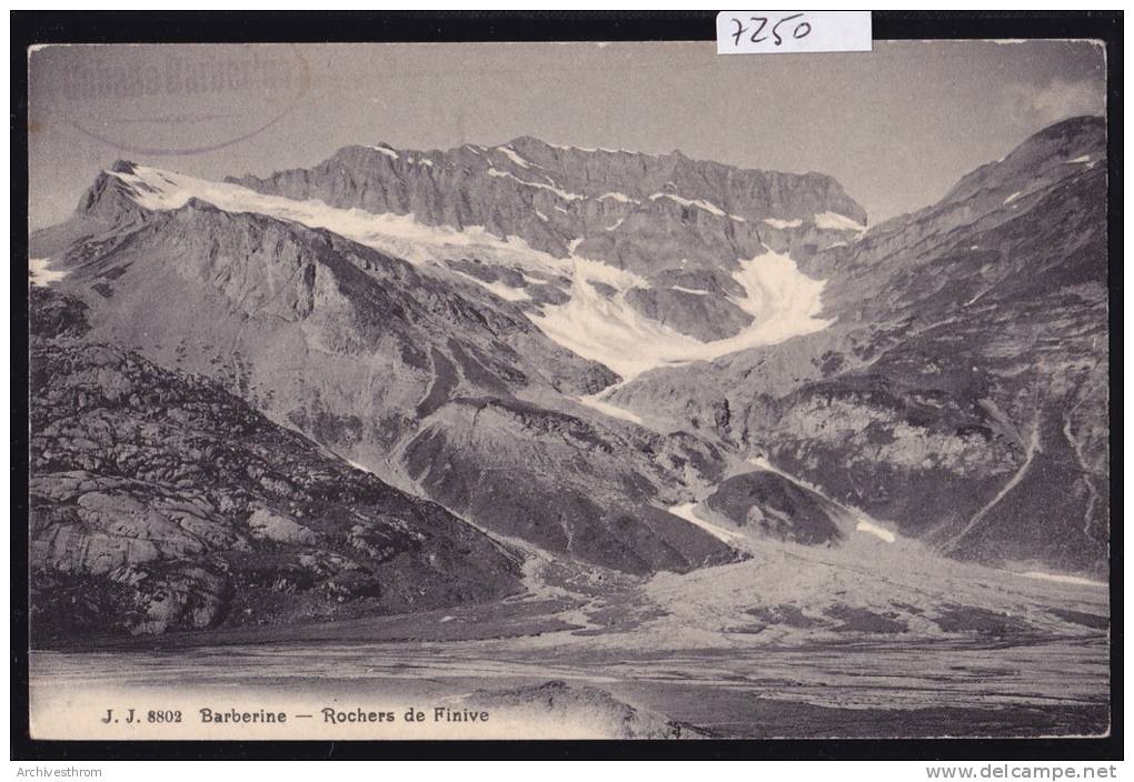 Barberine - Rochers De Finive (avec Cachet De La Cabane Barberina) (7250) - Sonstige & Ohne Zuordnung