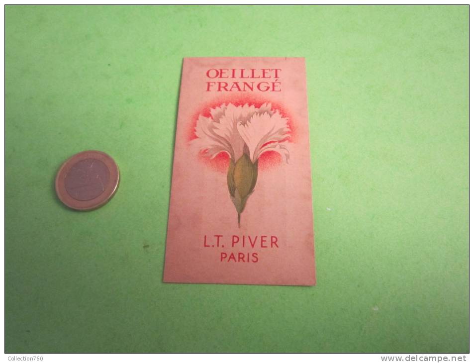 PIVER - OEILLET FRANGE- Carte Parfumée Ancienne - Anciennes (jusque 1960)
