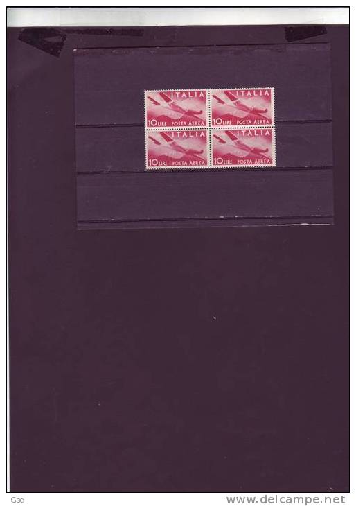 ITALIA   1945-46 - Sassone  A130** (x 4) - Poste Aérienne