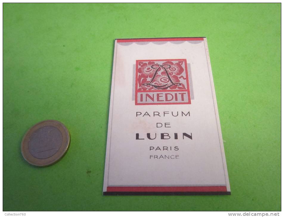 LUBIN - INEDIT - Carte Parfumée Ancienne - Anciennes (jusque 1960)