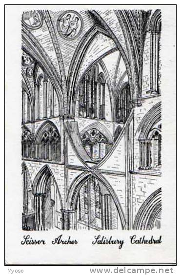 SALISBURY Cathedral Scissor Arches, Illustrateur - Salisbury