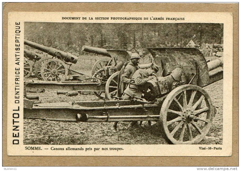 Somme. Canons Allemands Pris Par Nos Troupes. - Ausrüstung