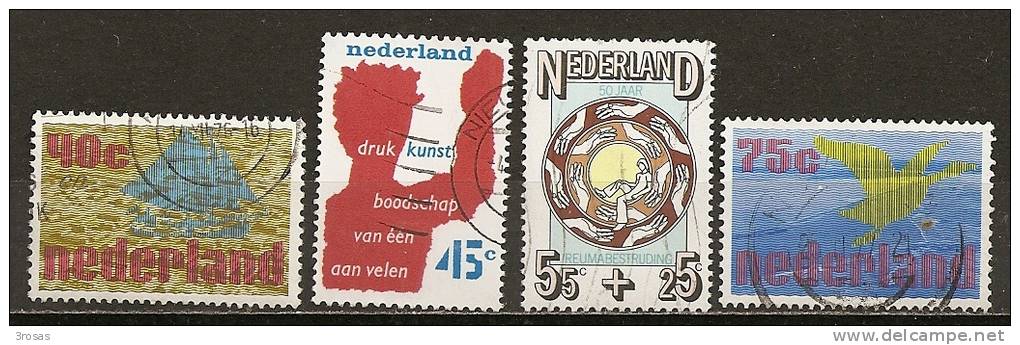 Pays-Bas Netherlands 1976 Evenements Avec Oiseau Bird Events Ensemble Complete Obl - Used Stamps