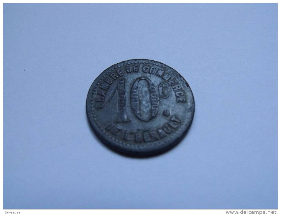 JETON - FRANCE - CHAMBRE DE COMMERCE DE L´HERAULT - 10 CENTIMES - GRAPPE DE RAIISINS - NON DATE - Monetary / Of Necessity