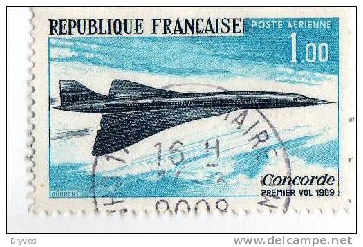 France, B, Premier Vol Du Concorde N° PA43, De 1969, Obl - 1960-.... Oblitérés