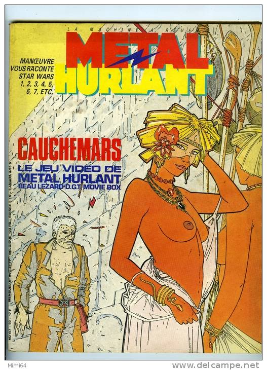 MAGAZINE . METAL HURLANT .CAUCHEMARS . N° 90 AOUT  1983 . - Métal Hurlant
