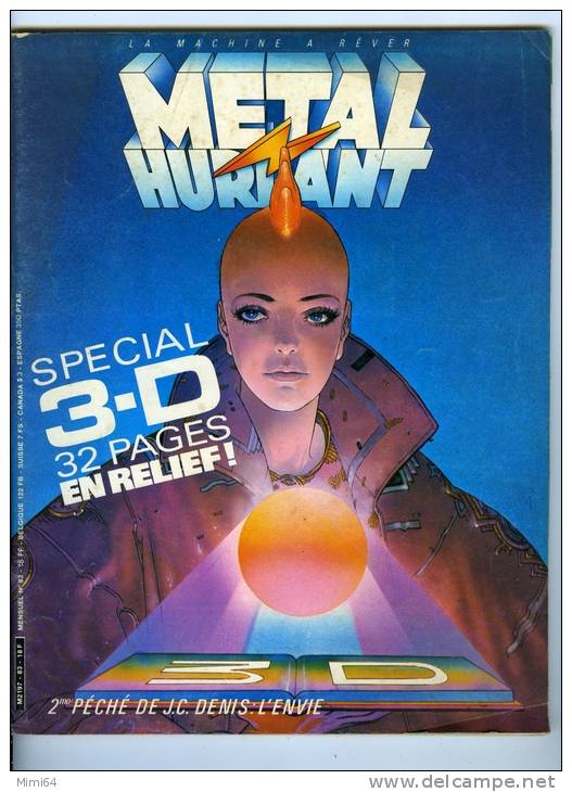 MAGAZINE . METAL HURLANT .SPECIAL 3-D  . N° 83 JANVIER  1983 . - Métal Hurlant