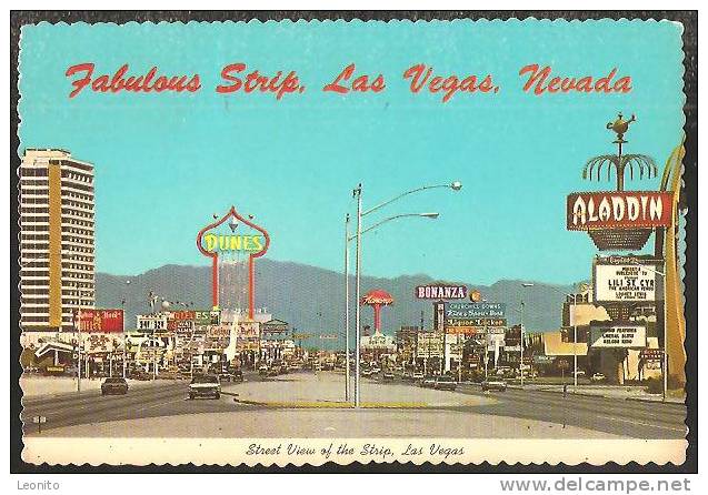 Street View Of The STRIP Dunes Flamingo Bonanza Aladdin...Las Vegas Nevada 1975 - Las Vegas